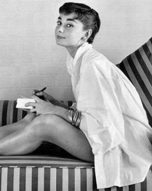 Photo of Audrey Hepburn - style icon - Audrey Hepburn in white shirt.jpg